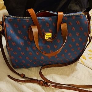 Dooney & Bourke Gretta ,Blue and Tan Satchel